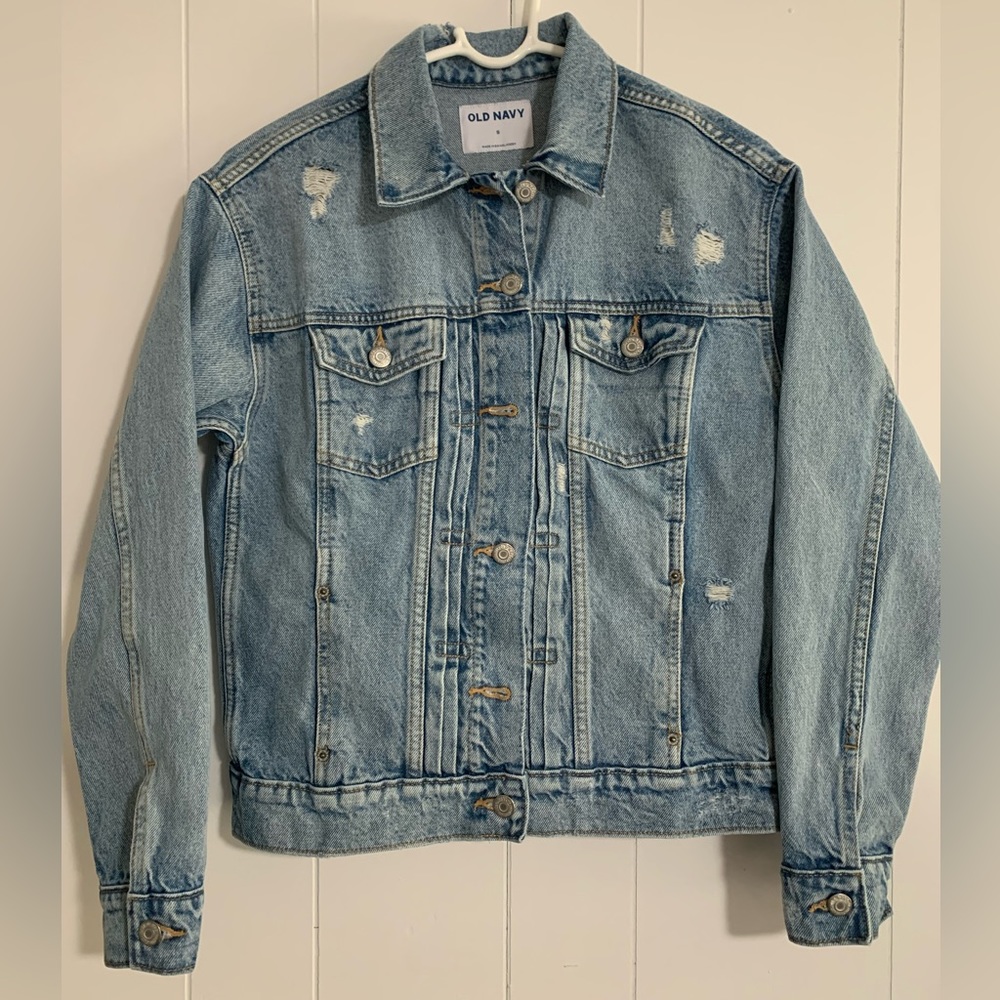Old Navy distressed denim jacket